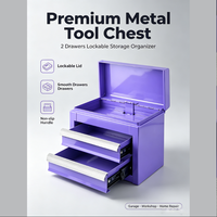 Armoire à outils portable en acier avec 3 tiroirs, verrouillable, OEM OBM, capacité de charge de 300 kg, garantie de 3 ans, rangement d'outils