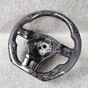 FEIXIANG Volkswagen Volant <span class=keywords><strong>de</strong></span> <span class=keywords><strong>course</strong></span> sport en fibre <span class=keywords><strong>de</strong></span> carbone et cuir carbone forgé, modification pour CC/Magotan/Tiguan/Passat - Product Image 3