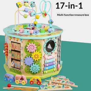 Btoys Beading Busy Busy Box Montessori per la prima infanzia, giocattolo educativo in legno per bambini di <span class=keywords><strong>1</strong></span> <span class=keywords><strong>anno</strong></span>, KB-24 Casa a sei lati 2 - Product Image 3
