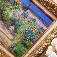 Tableaux muraux vintage haute définition sur le thème des paysages européens et des fleurs, style shabby chic, avec cadre en bois de luxe, pour mariage