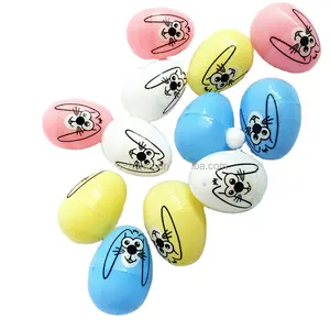 Huevos de Pascua de conejo estampados, huevos de plástico, todo tipo de colores