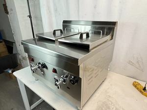 <span class=keywords><strong>Friteuse</strong></span> <span class=keywords><strong>professionnelle</strong></span> double cuve 18L+18L à gaz pour poulet, <span class=keywords><strong>avec</strong></span> robinet de <span class=keywords><strong>vidange</strong></span> - Prix de gros - Product Image 2