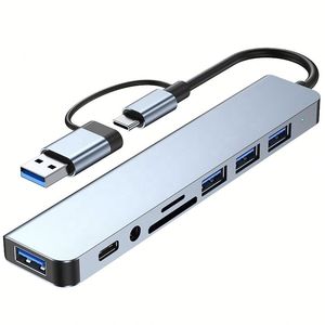 OEM New 8 in 1 <b>USB</b> C Expander Docking Station TF SD Card Reader Pd Splitter <b>USB</b> 3.0 Port <b>Hub</b> Laptop Adapter - Product Image 1