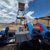 Treuil de levage pour mine, pour le levage de charges et de matériaux, avec suspension et ventilation, capacité totale 30T, hauteur 17m