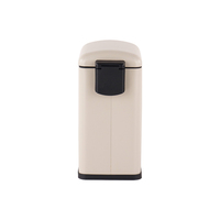 Poubelle de toilette rectangulaire mince en métal avec couvercle à fermeture en douceur 5L 40L Poubelle de salle de bain à marches ouvertes pour le rangement de la maison et de la cuisine