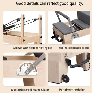 Ensemble de cinq pièces pour lit de Pilates, équipement de fitness et de musculation à <span class=keywords><strong>domicile</strong></span>, couleur de cuir personnalisée - Product Image 4