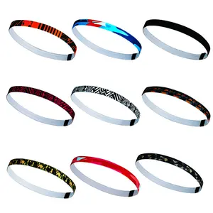 Thick Non-Slip Elastic Sport Headbands Football Hair Headbands Elastic Silicone Grip Exercise Hair And Sweatbands For Yoga