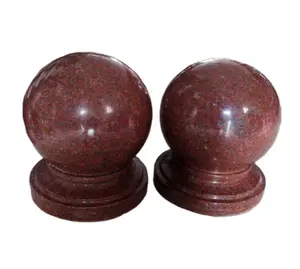 Classic Material India Red Granite in Floor Wall Stone Tile Garden Outside Round Table Parking Ball