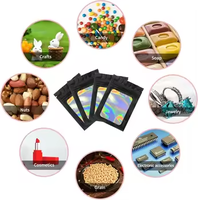 En stock – Sachet refermable en plastique 13x25cm avec fenêtre holographique laser pour leurres de pêche et petits produits de détail