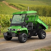 UTV électrique chinois compact 10 kW 4x4 pour l'entretien des pelouses résidentielles de petite taille, le transport d'outils de pelouse et l'élimination des débris