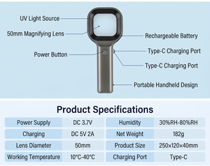 Strumento Veterinario Multifunzionale per l'Analisi della Pelle di Gatti e Animali Domestici, Attrezzatura Diagnostica Sostenibile per Funghi Urinari - Product Image 4