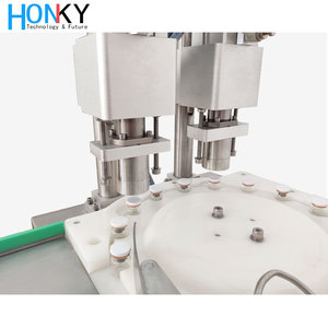 Máquina taponadora automática de botellas de viales de escritorio 3600 BPH 0.6Mpa para aplicaciones químicas médicas de aceite-Caja de barril de PLC eléctrico - Product Image 2