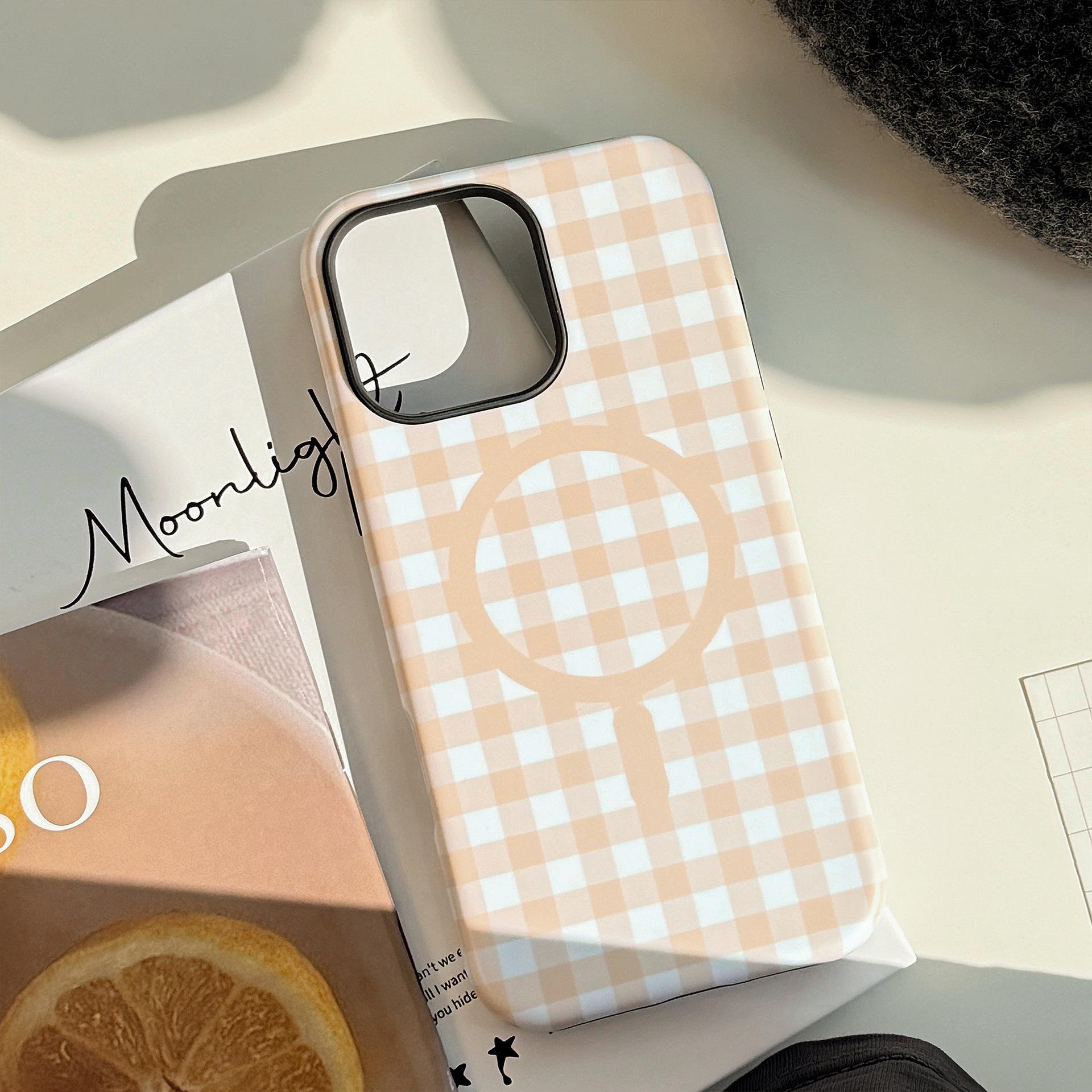 Petit chèque magnétique jaune et blanc