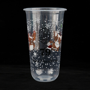 Copos de Plástico PET Transparentes Descartáveis para Bebidas Frias com Tampa, Personalizados com LOGO, Atacado, 8, 10, 12, 14, 16, 32 oz - Product Image 6