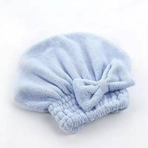 Serviette à cheveux en bambou, turban de douche en microfibre avec nœud, serviettes à cheveux absorbantes à séchage rapide pour femmes, anti-frisottis - Product Image 5