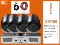 Ensemble audio de conférence filaire suspendu 30W Control62P avec haut-parleur de plafond pour musique d'ambiance - Pack complet