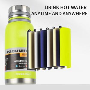 Termo de Acero Inoxidable SUS 316 de 1 Litro de Gran Capacidad, Botella de Agua Aislada de 1000 ml, Taza para Deporte - Product Image 4