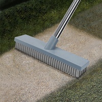 Brosse à récurer le sol en acier inoxydable pour l'industrie et le bricolage, pour le nettoyage des murs de douche, des terrasses, des baignoires et des carreaux