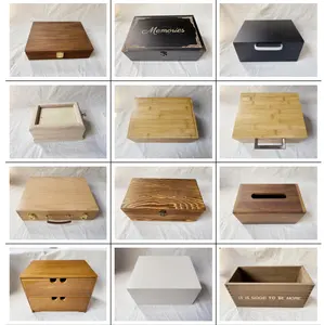 Wooden Storage Box With Handle Wood Gift Box Packing Box Custom Made