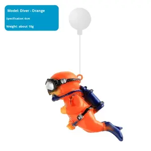 Decorazione per Acquario da Scrivania, Nuova Statuetta Creativa in PVC di Subacqueo Galleggiante, Ragazzo che Surf - Product Image 6