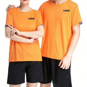 เสื้อคอกลมผ้าระบายความร้อนสำหรับผู้ชายเสื้อใส่ไปยิมแบบถักเสื้อยืดแห้งเร็วสไตล์ใหม่ - Product Image 3