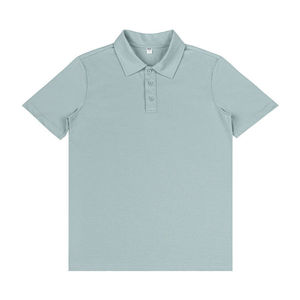 เสื้อโปโลสีพื้นแขนสั้นโพลีเอสเตอร์ชุดทำงานสวมใส่ได้ทุกวัน - Product Image 3