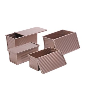 Carbon Steel Corrugated Lidded Loaf Pan Baking Mold Toast Bread Cake Mold With Lid Oven Safe Baking Tools - Product Image 2