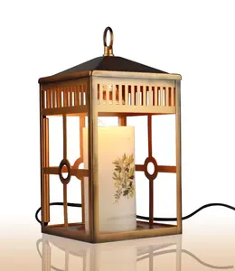 Старинная железная садовая свеча в стиле кантри, грелка, фонарь, оптовая продажа, домашний топ-вниз, греющий аромат, электрическая ароматическая горелка