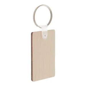 Porte-clés en bois de bouleau, merchandising durable - Product Image 1