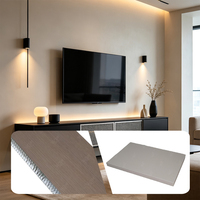 Lemari TV dengan Pintu, Ukuran Kustom Tersedia, Finishing Film Motif Kayu, Aluminium Honeycomb, Panel Sandwich Komposit Furnitur
