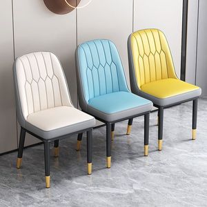 Silla de comedor de estilo nórdico, ligera, de lujo, rellena de espuma, cómoda, para el hogar y la oficina - Product Image 3