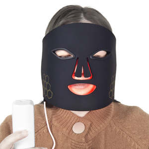 Masque facial LED à lumière photonique en silicone portable SHOmfrs avec lumière rouge 660/850 nm pour le traitement de l'acné - Product Image 2