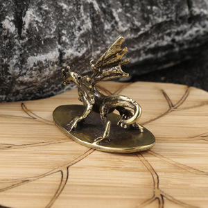 Artisanat en métal <span class=keywords><strong>Warcraft</strong></span> Feilong plus petits ptérosaures ornements en laiton dinosaure jouets poche petits ornements - Product Image 4