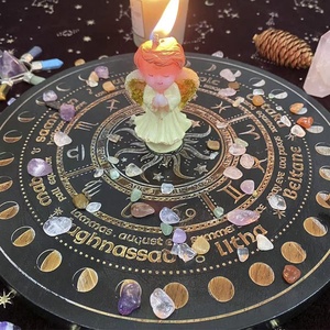 Zodiac Wheel Sign Wooden Carving Board <strong>Witch</strong> Supplies Kit with Wood Crafts Wooden Boxes Wall <strong>Signs</strong> - Product Image 6
