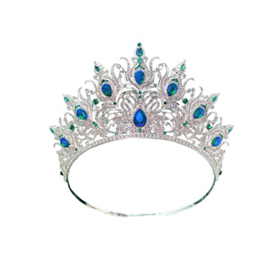 Couronne <span class=keywords><strong>de</strong></span> mariée <span class=keywords><strong>de</strong></span> luxe en cristal vert, diadème vintage en strass doré, accessoires <span class=keywords><strong>de</strong></span> cheveux pour concours <span class=keywords><strong>de</strong></span> beauté, diadème <span class=keywords><strong>de</strong></span> <span class=keywords><strong>reine</strong></span> pour mariée et fête - Product Image 5