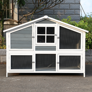 Grand <span class=keywords><strong>enclos</strong></span> pour lapins avec deux maisons principales, <span class=keywords><strong>enclos</strong></span> pour lapins, boîtes de jeu, cage en bois pour lapins - Product Image 5