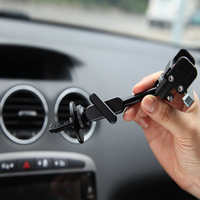 Support de téléphone de voiture en alliage d'aluminium flexible super résistant support mobile multifonctionnel à 360 degrés caractéristique rotative réglable