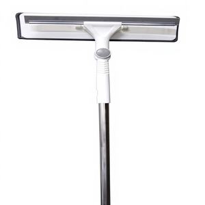 Limpiacristales Telescópico con Mango Largo de Acero Inoxidable, Paño de Microfibra y Limpiador de <span class=keywords><strong>Goma</strong></span> para Ventanas, Vidrios y Duchas - Product Image 1
