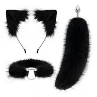 Nouveau Style mignon Animal en peluche oreilles cheveux accessoires confortable Cosplay fête fourrure bout à bout chat chien renard queue Anal Plug Anales bandeaux