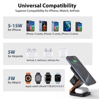 Station de charge rapide Z28 en promotion – Support de chargeur sans fil magnétique pliable pour iPhone 17 16 15 14 13 12 Pro Max et Apple Watch