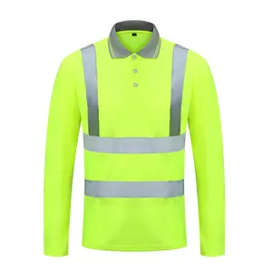 100% Polyester Mesh Reflective Safety Clothing Cheap Polo Shirts with Short Sleeves Casual Style Knitted Fabric Other Uniforms