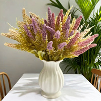 Fleur de lavande artificielle en mousse, tige de lavande simulée pour décorations de table de mariage, plantes artificielles, verdure