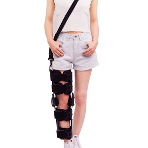 Adjustable Knee Brace With Locking <b>Hinge</b> For Post Surgery Recovery Support Thigh And Calf Fixation One Size Fits All - Product Image 4