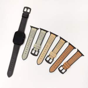 Correa de reloj Upro Rally de cuero genuino para Apple Watch Ultra 2, correa transpirable hueca para reloj inteligente. - Product Image 1