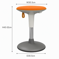 Tabouret ergonomique pour adultes, chaise de bureau réglable en hauteur pour le télétravail