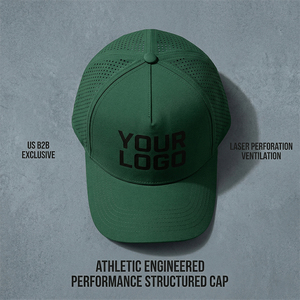 Casquette de golf sans couture SHINY LOW MOQ, découpée au laser, imperméable, performante pour le refroidissement, avec logo personnalisé pour les activités sportives en extérieur - Product Image 3