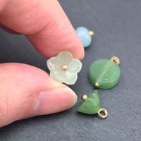 Kancing Resin OEM Klasik 1-lubang Motif Bunga Giok Jahitan Tangan untuk Kemeja Rok Pakaian