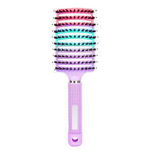Peine Antiestático para el Cuero Cabelludo, Cepillo de Cerdas y Nylon Mixtas, Varios Colores para Peinar Cabello Mojado y Rizado - Product Image 5