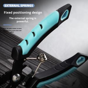 Alicates Multifuncionales de Acero Inoxidable con Mangos de Goma y Plástico, Punta Fina, Cortadores de Acero para Señuelos, Abre Anillas de Línea PE, para Pesca - Product Image 4