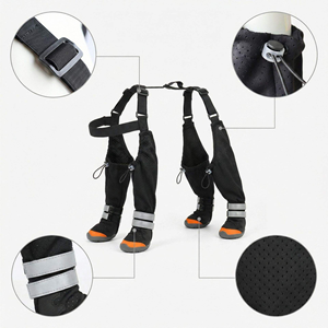 Chaussures imperméables <span class=keywords><strong>pour</strong></span> <span class=keywords><strong>chien</strong></span>, bottes réfléchissantes <span class=keywords><strong>pour</strong></span> <span class=keywords><strong>pattes</strong></span> <span class=keywords><strong>avec</strong></span> harnais de maintien, antidérapantes, toutes saisons, <span class=keywords><strong>pour</strong></span> la promenade des chiens - Product Image 3